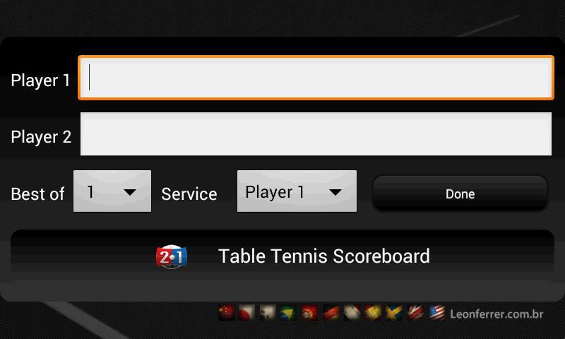 Table Tennis Scoreboard