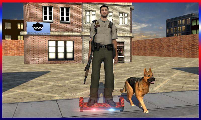 Hoverboard Cop Dog Crime Chase
