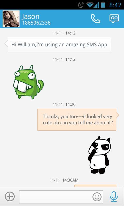 GO SMS Pro BuckTooth Sticker