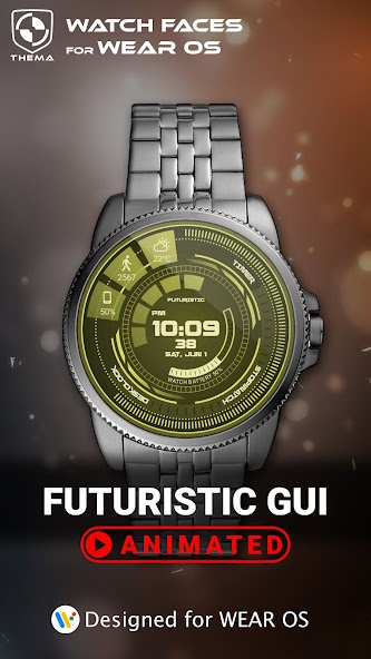 Futuristic GUI Watch Face