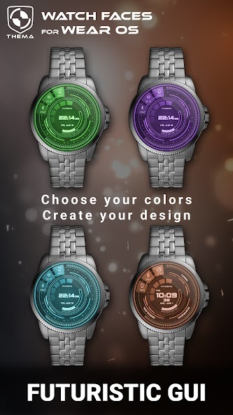 Futuristic GUI Watch Face