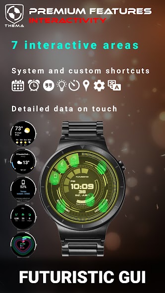 Futuristic GUI Watch Face