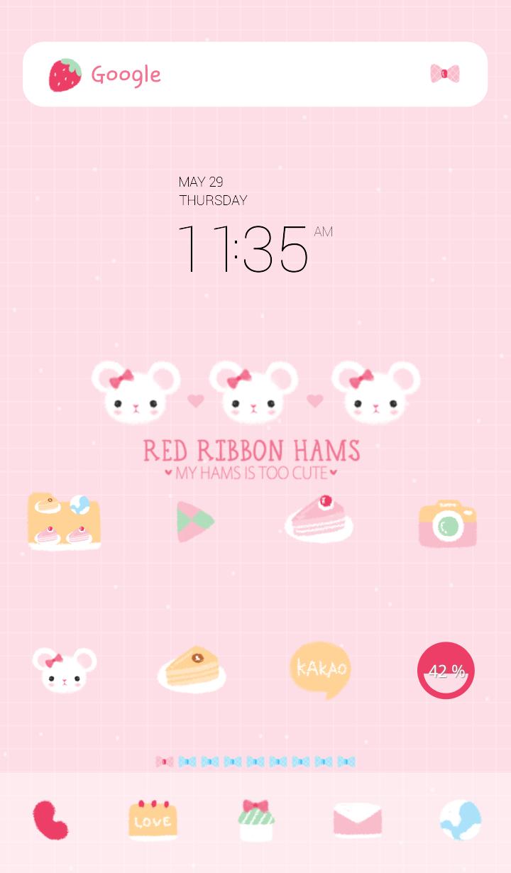 red ribbon hamster dodol theme