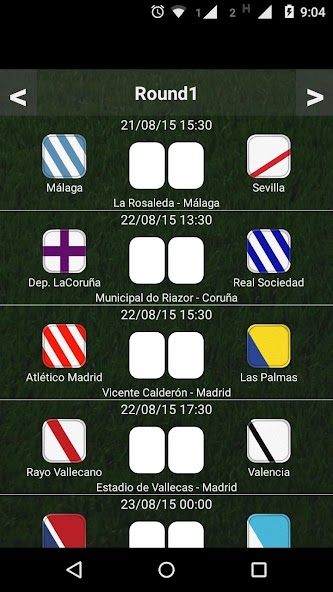 Table Spanish League