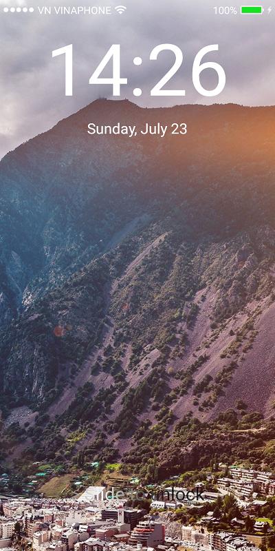 Lock Screen OS 10 - Phone7