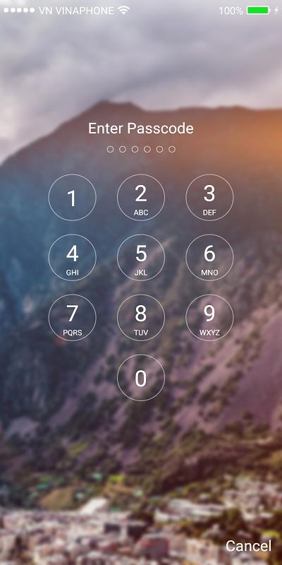 Lock Screen OS 10 - Phone7