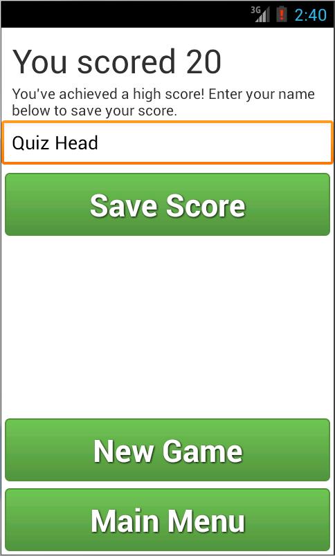 Quiz Head Games - Flag Match
