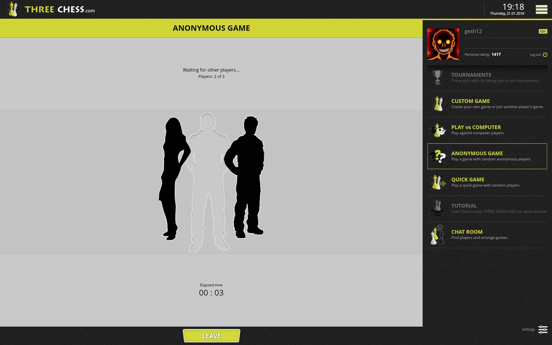 ThreeChess: Chess for Three