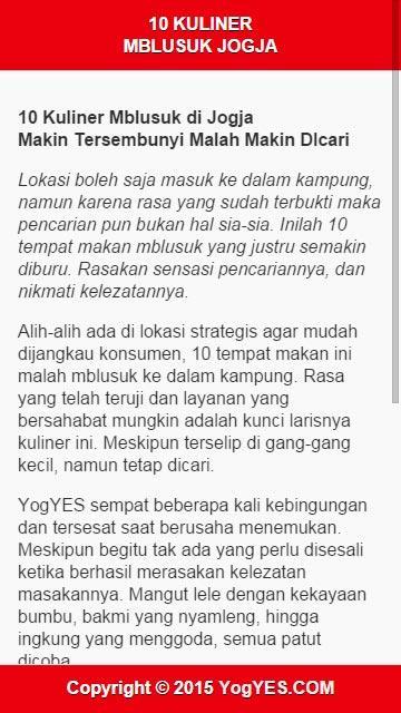 10 Kuliner Mblusuk Jogja