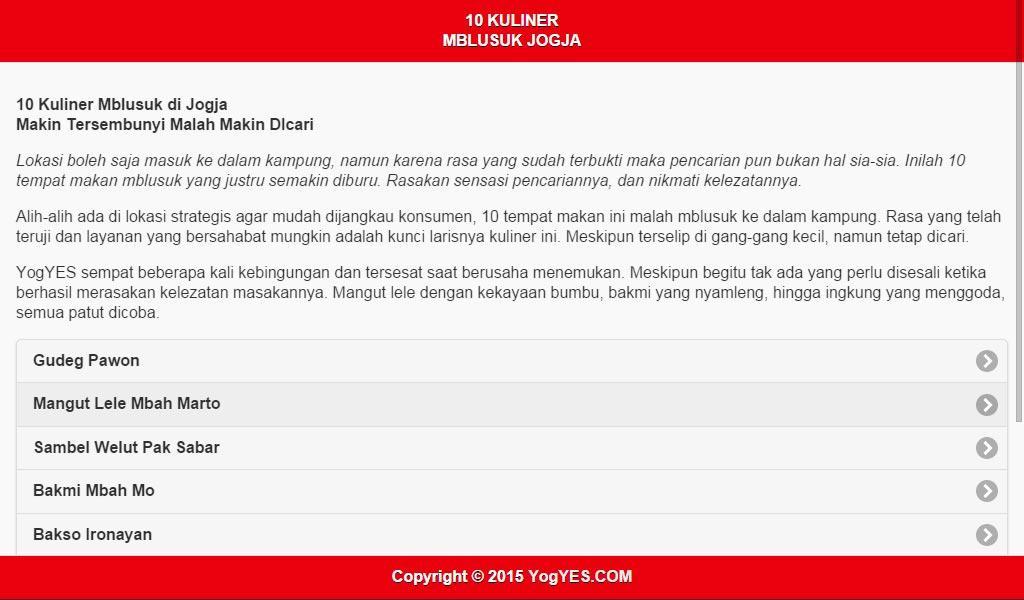 10 Kuliner Mblusuk Jogja