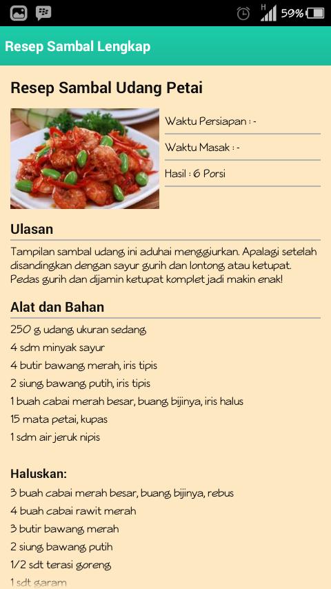 RESEP SAMBAL NUSANTARA LENGKAP