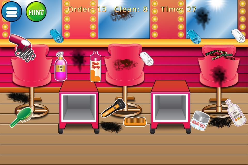 Hairdresser clean up game