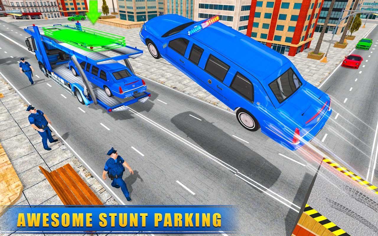 US Police Transporter Truck: Car Driving Games