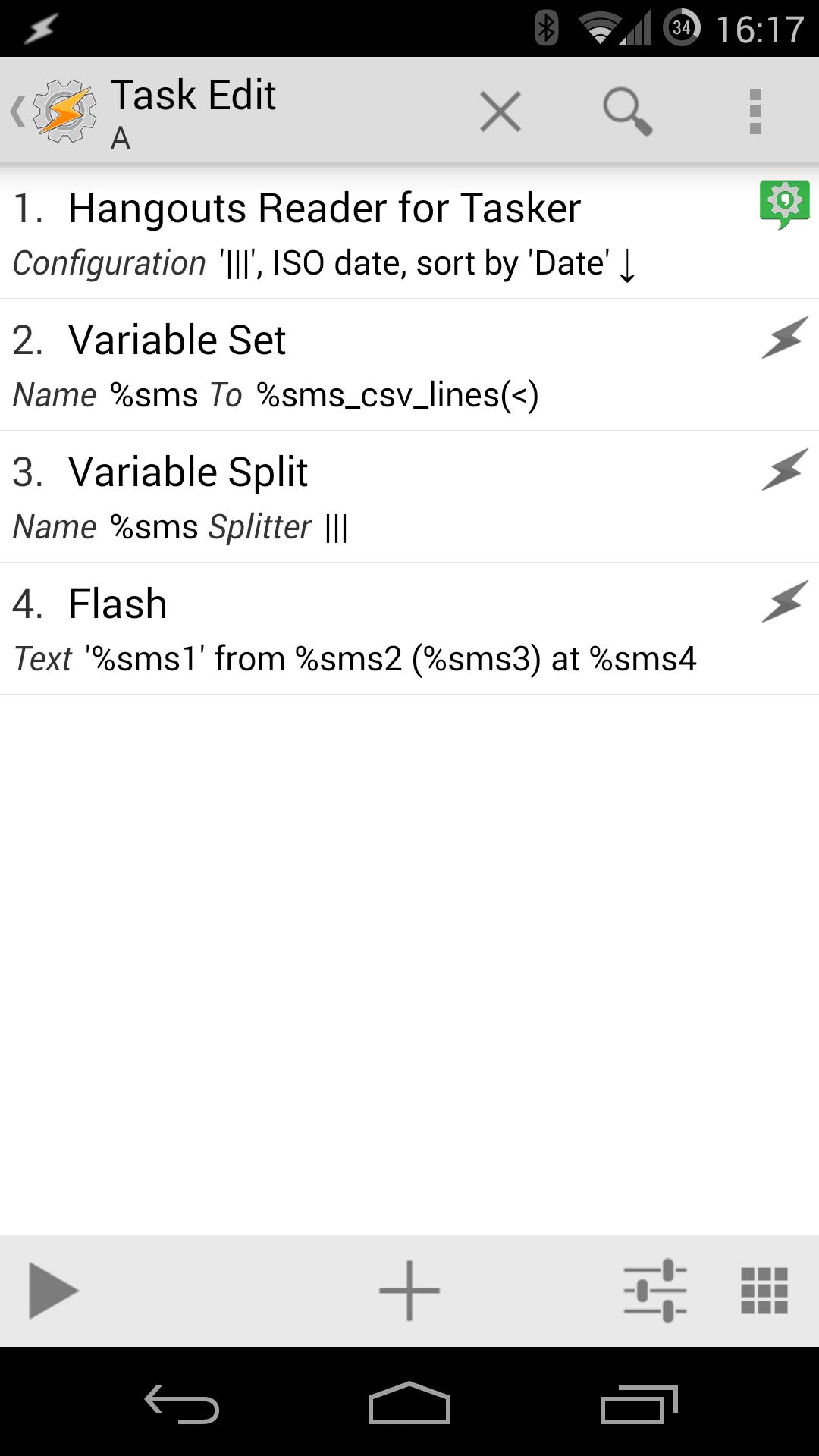 Hangouts Reader for Tasker