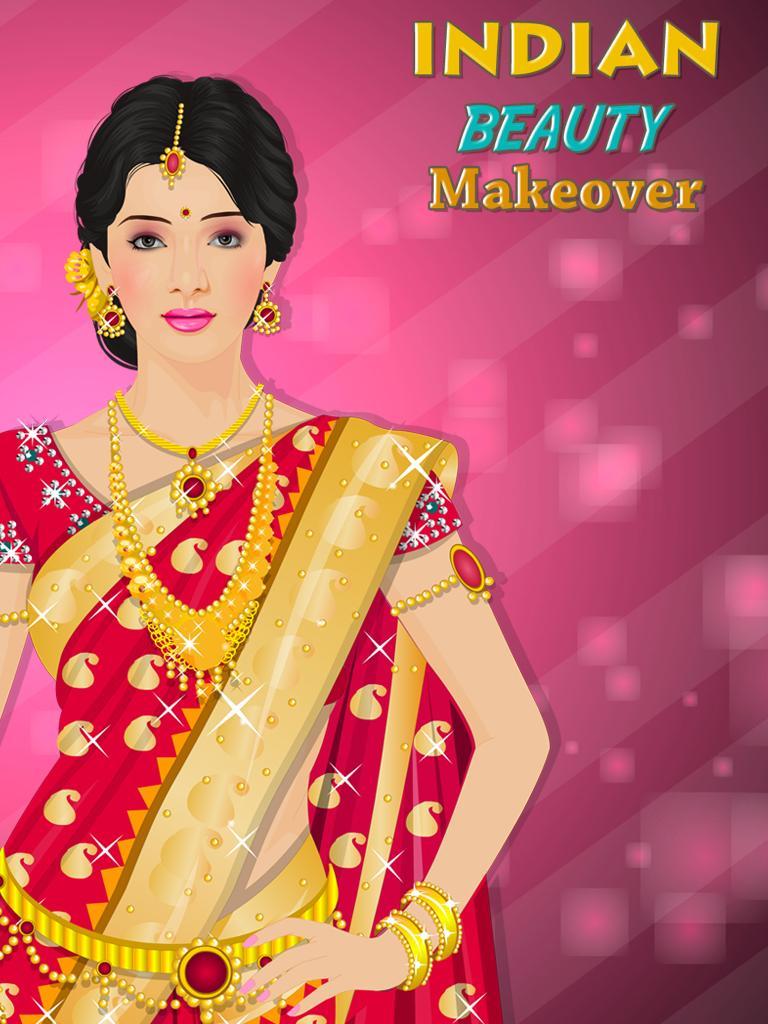 Indian Beauty Makeover Salon Game for Girls & Kids