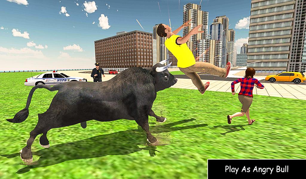 Wild Bull Attack Simulator - City Rampage 2019