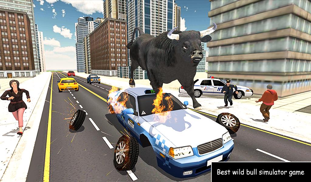 Wild Bull Attack Simulator - City Rampage 2019