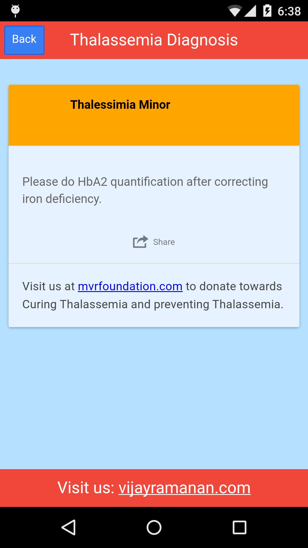 Thalassaemia Diagnosis