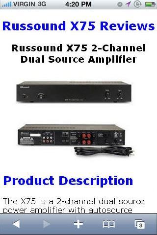 X75 Source Amplifier Reviews