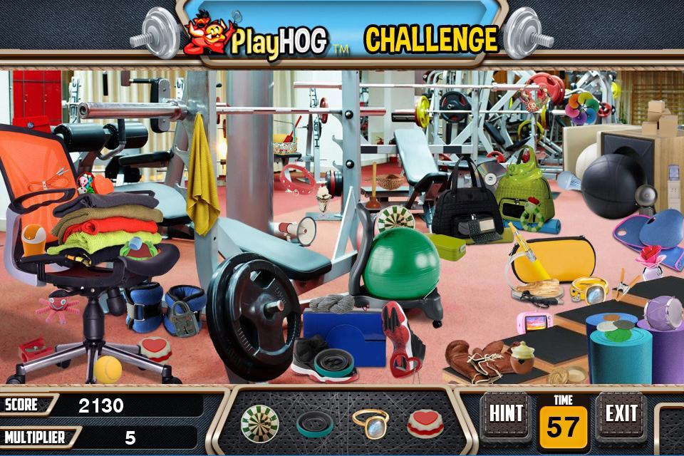 Challenge #143 At the Gym Free Hidden Object Games