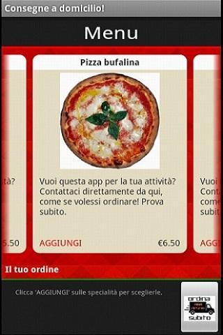 Pizza da asporto a Domicilio