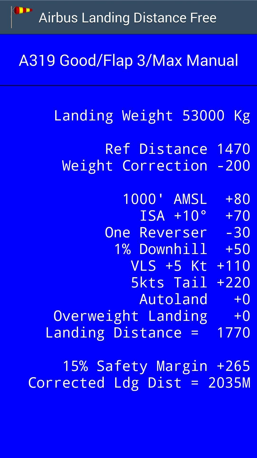 Airbus Landing Distance -Trial