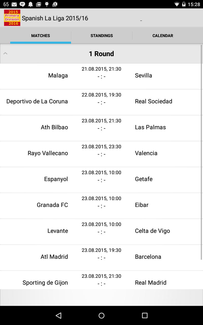 Spanish La Liga 2015/16