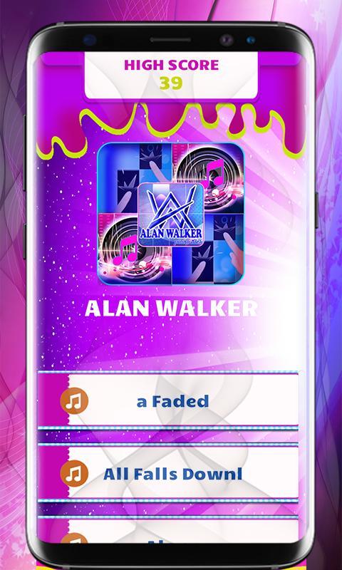 Alan Walker Piano tiles game