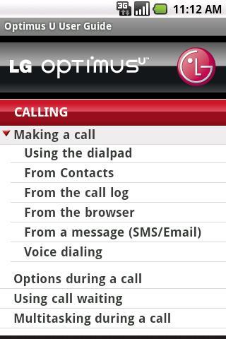 LG Optimus U User Guide