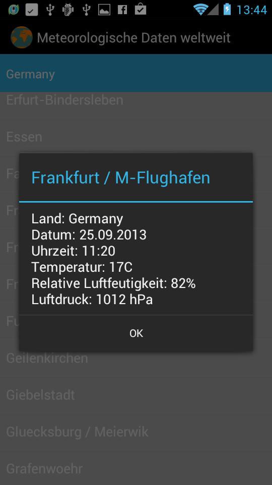 Meteorological data worldwide