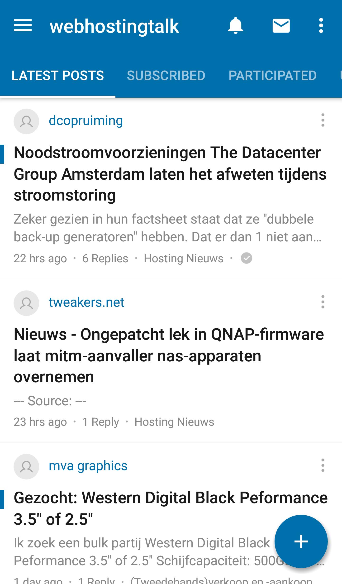 Webhostingtalk.nl Forum App