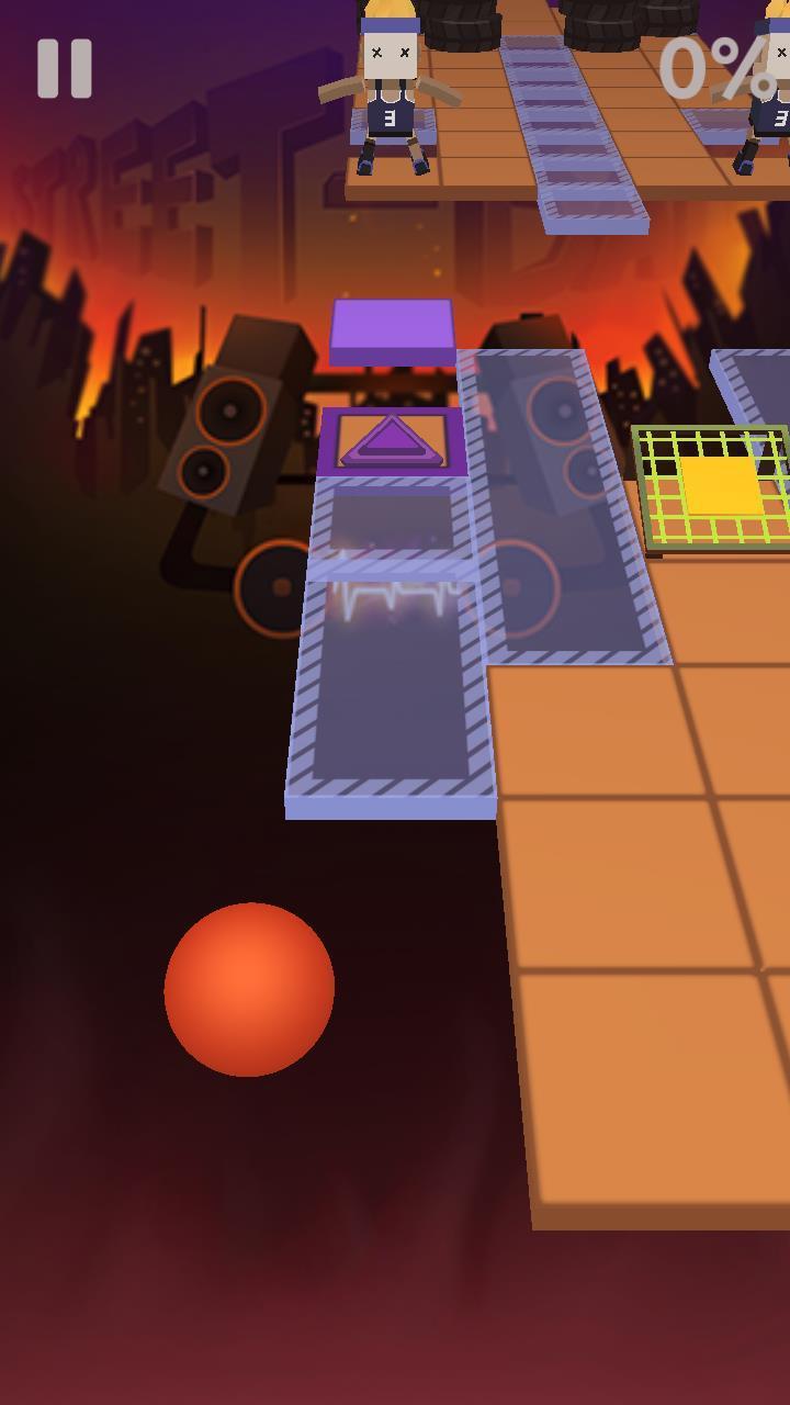 Scrolling Ball in Sky