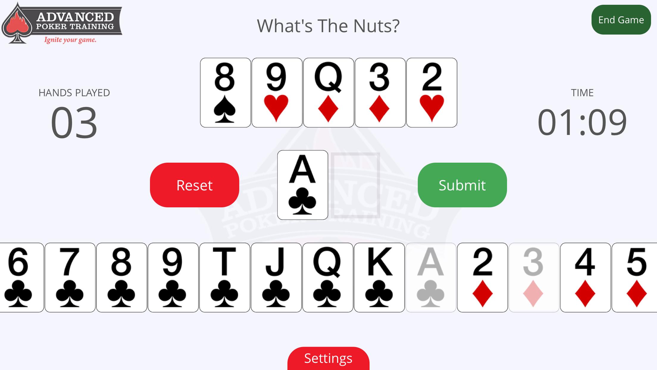 What's The Nuts? Training Game