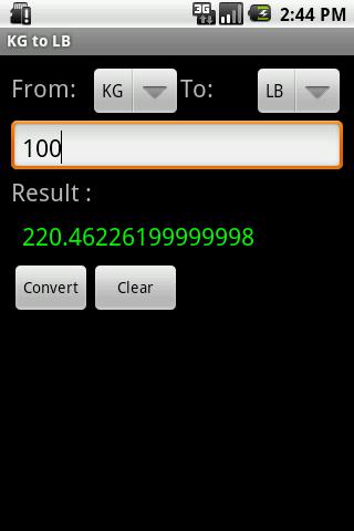 KG to LB converter