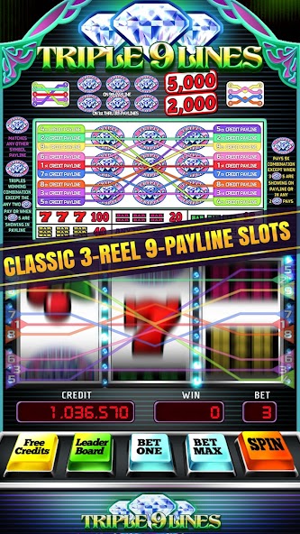 Triple 9 Lines Diamond Slots