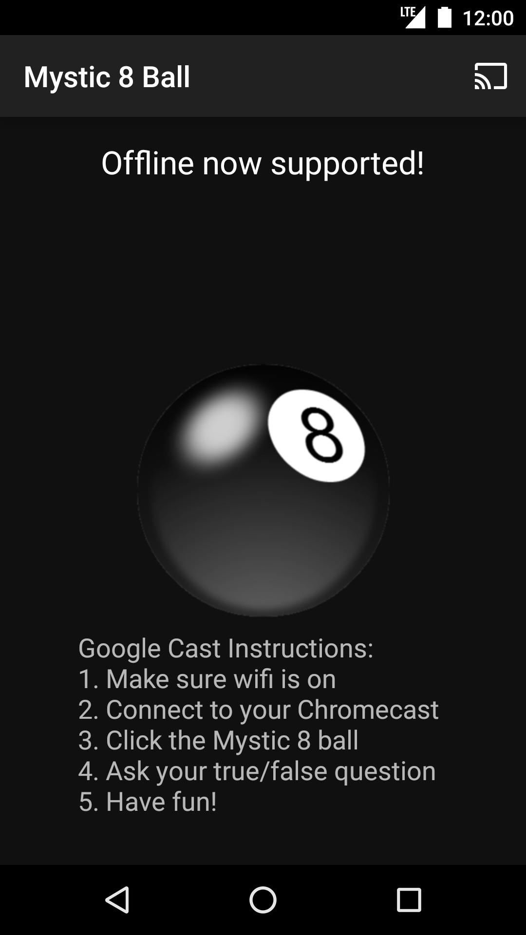 Mystic 8 Ball (Chromecast)