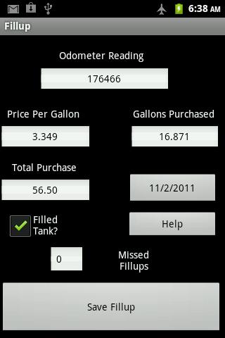 Gas Mileage Tracker