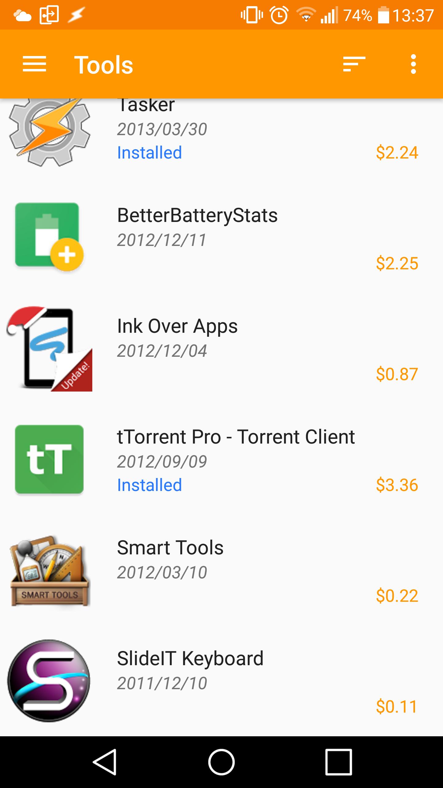 Purchased Apps
