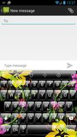 Keyboard Theme Glass Flowers