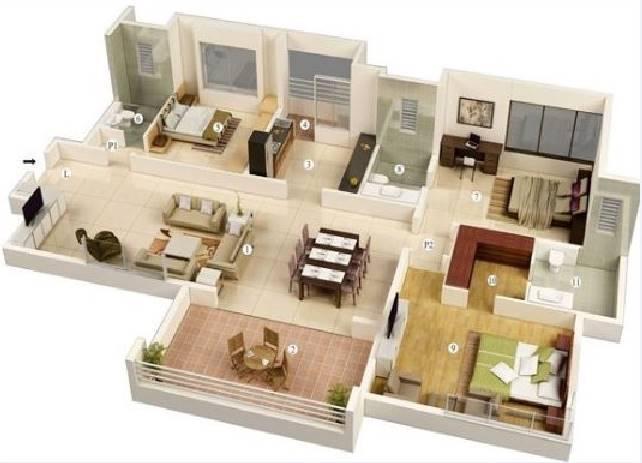 300+ Denah Rumah Minimalis