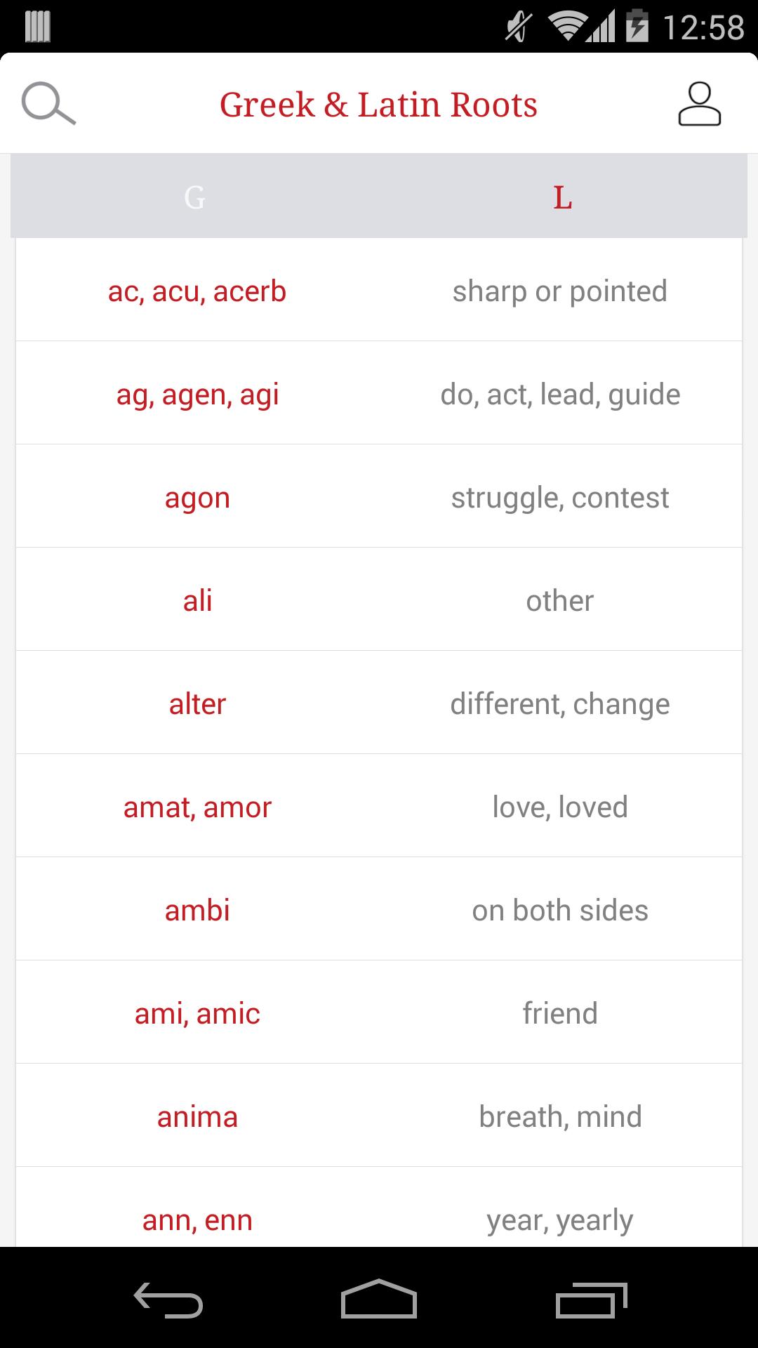 Greek and Latin Roots