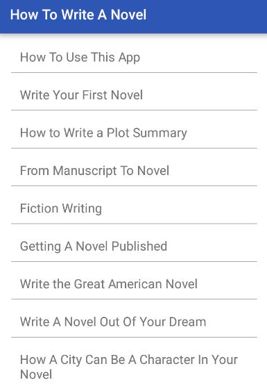 HOW TO WRITE A NOVEL