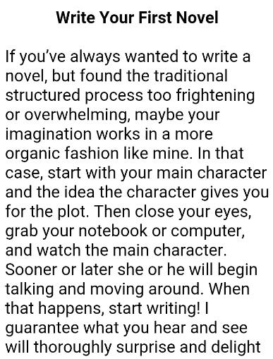 HOW TO WRITE A NOVEL