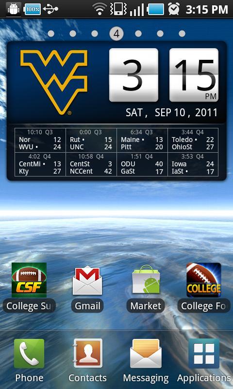 WVU Mountaineers Live Clock