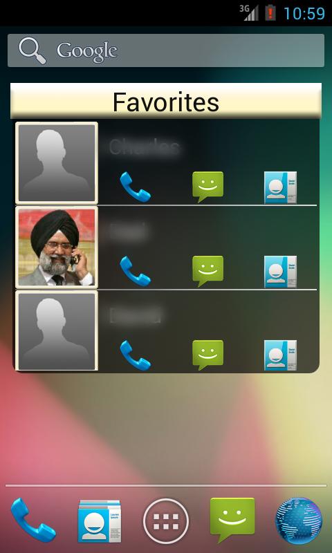 Favorite Contacts Widget