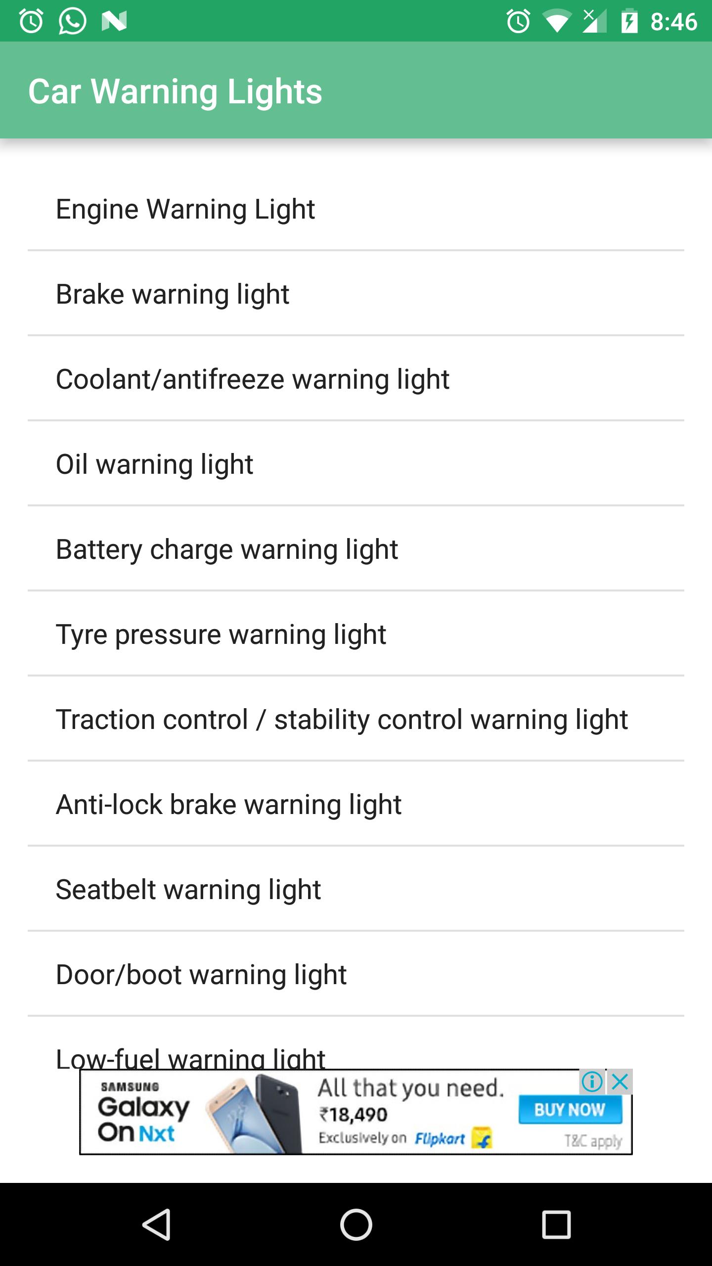 Car Warning Lights