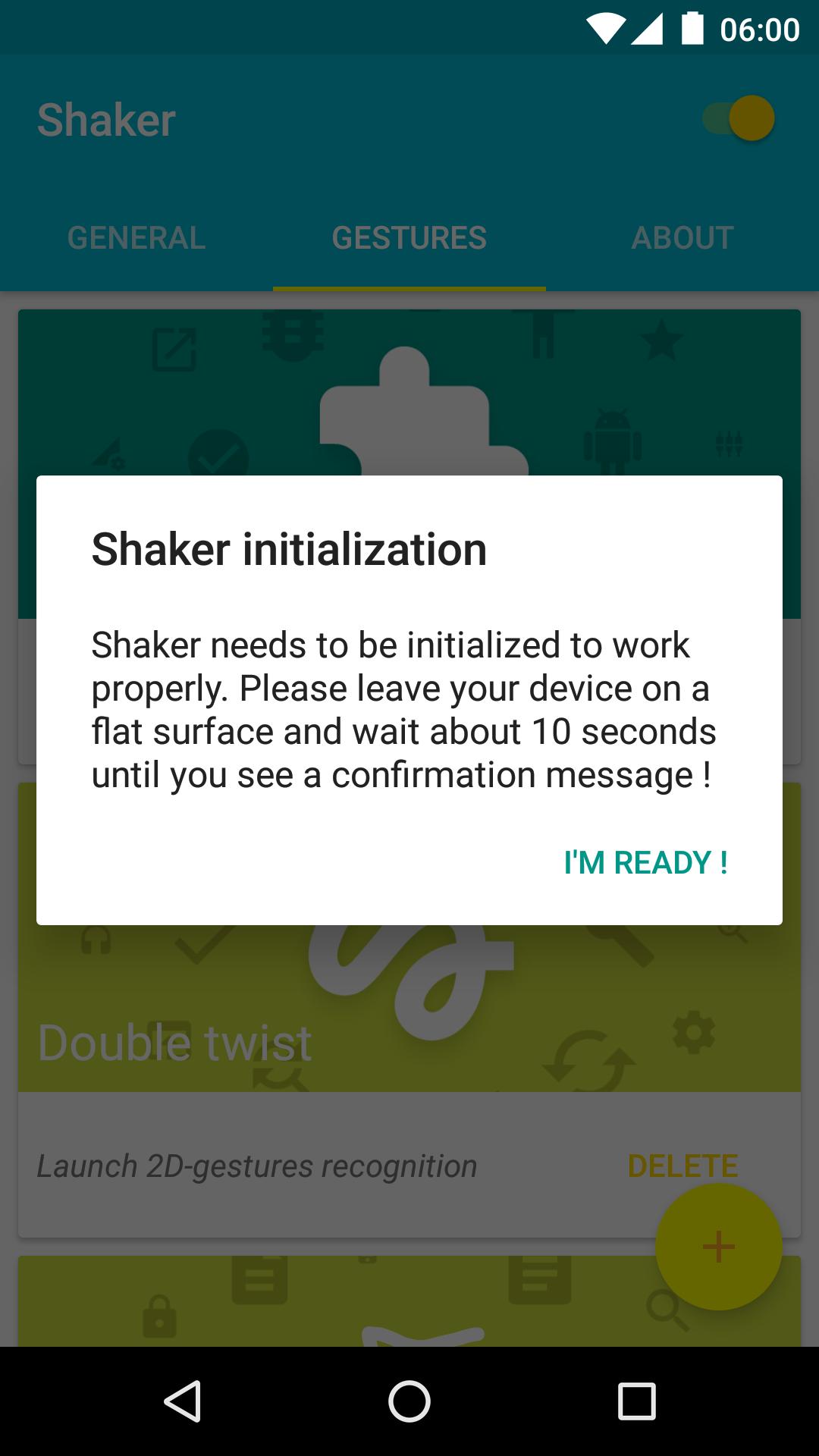 Shaker [BETA] - Gestures