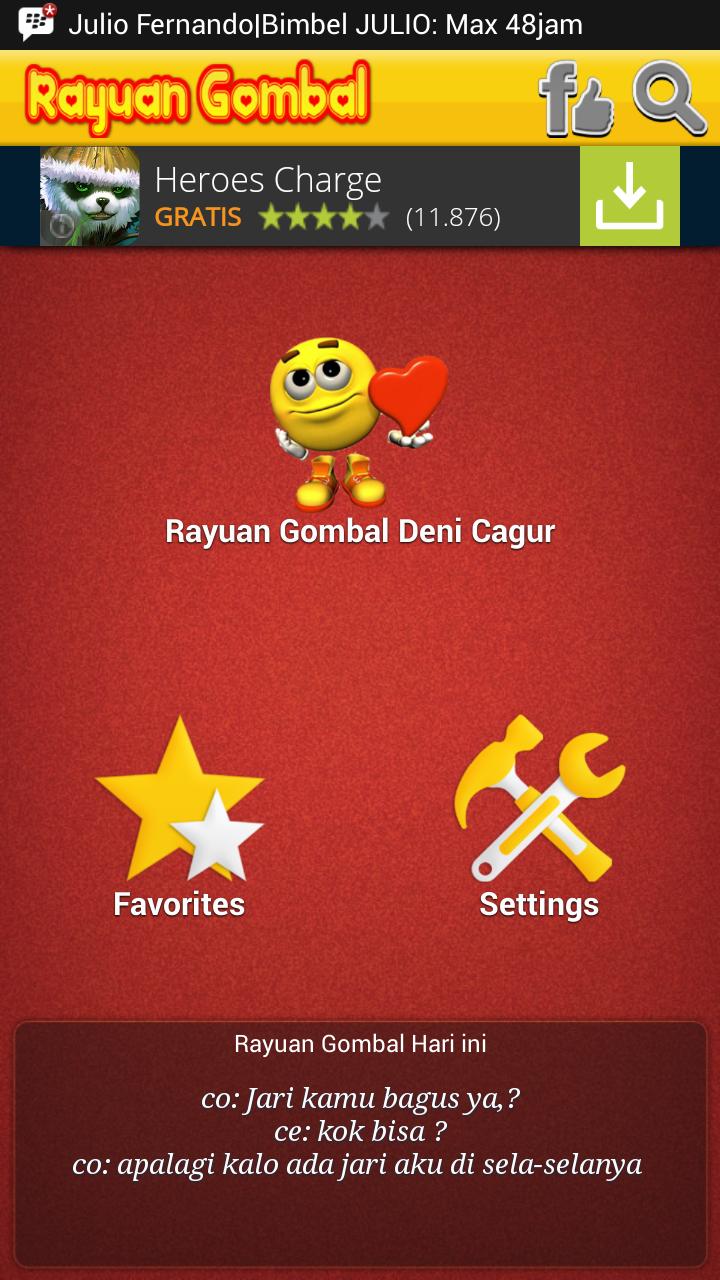 Rayuan Gombal Deni Cagur