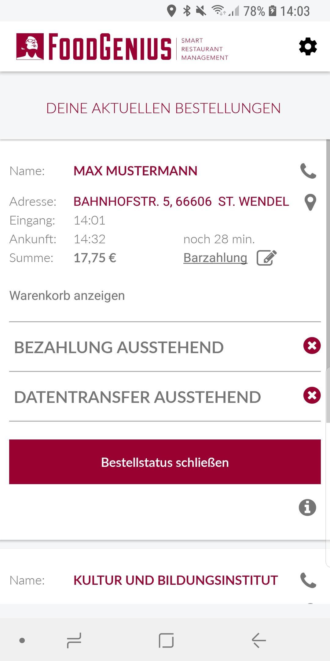 FoodGenius FahrerApp