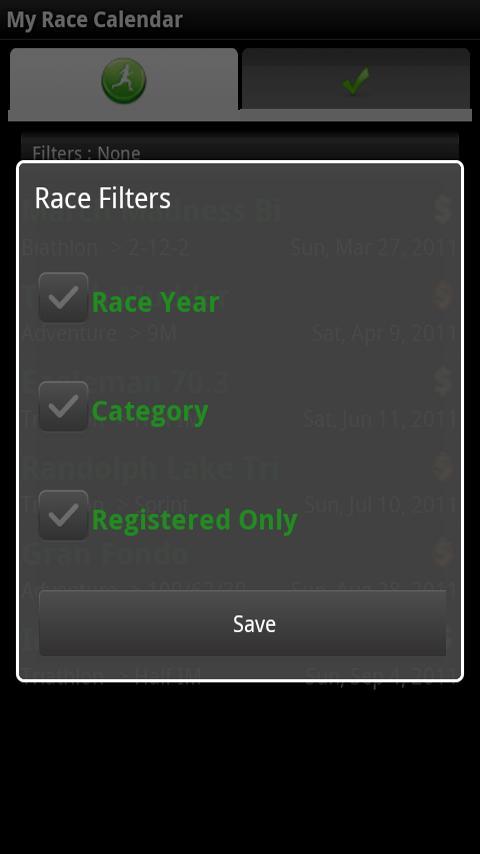 My Race Calendar